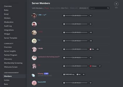 server members join in order discord