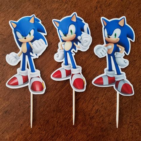 sonic characters cupcake toppers