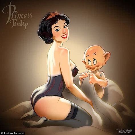 andrew tarusov transforms disney princesses into vintage pin up models daily mail online