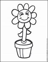 Flower Simple Coloring Pages Printable Shabbat Clipart Cartoon Getcoloringpages sketch template