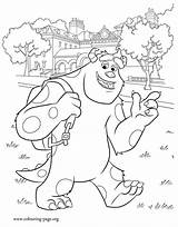 Coloring Monsters University Pages Sulley Monster Colouring Inc Movie Disney Fun Good Print Printable Gif Popular sketch template