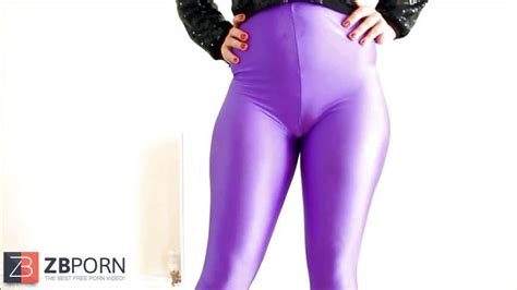 Thick Bootie Latex Trousers Cameltoe Purple Mega Butt
