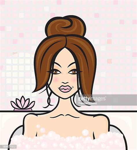 beautiful woman in bathroom cartoon photos and premium high res