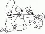 Simpsons Homer Colorear Bart Ausmalbild Getdrawings sketch template