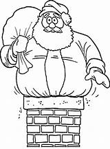 Christmas Chimney Coloring Father Pages Santa Stuck Drawing Printable Print Getdrawings Template Color Getcolorings sketch template
