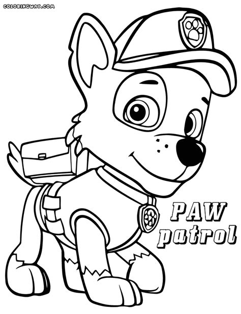 paw patrol coloring pages  characters print color craft