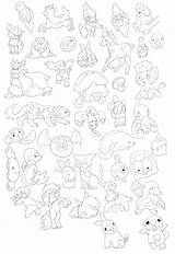 Pokemon Unova Outlines 11h sketch template