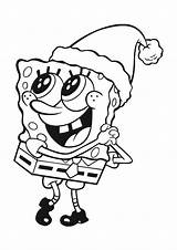 Christmas Coloring Spongebob Patrick Pages Bob Sponge Tree Make sketch template