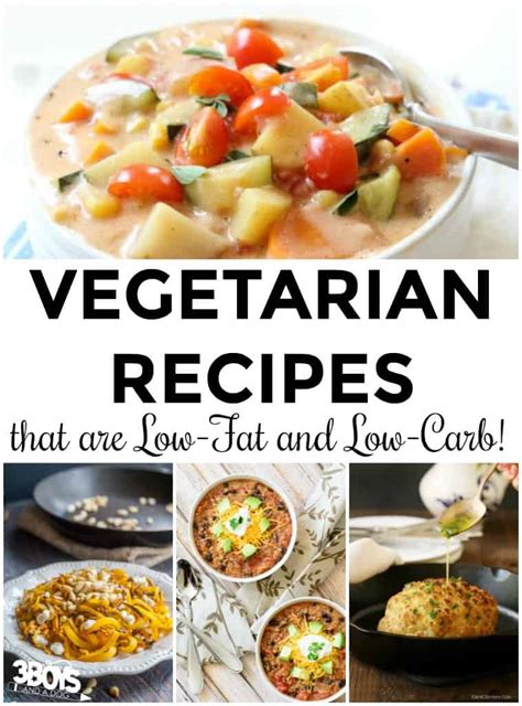 fat  carb vegetarian dinner recipes