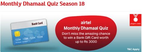 airtel victory zone monthly dhamaal quiz  season  airtel