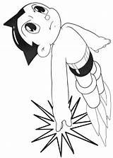 Astro Boy Pages Coloring Flying Kids Printable Colouring Print Visit Coloriage Book Cartoon sketch template