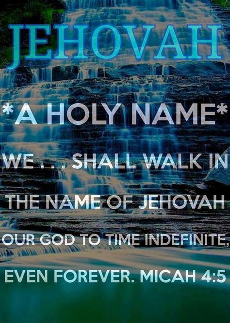 Micah 4 5 Jehovah Names Bible Truth Jehovah