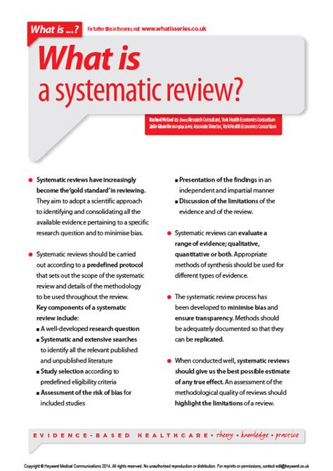 systematic reviews  systematic review process infectioncontrol