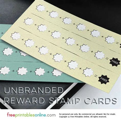 unbranded printable loyalty cards  printables