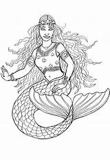 Mermaid Pages Coloring Printable Shamrock Adults Pretty Dora Kids Color Template Print Adult Detailed Kingdom Hard sketch template