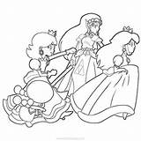 Rosalina Peach Daisy Xcolorings Bros Prinzessin 666px sketch template