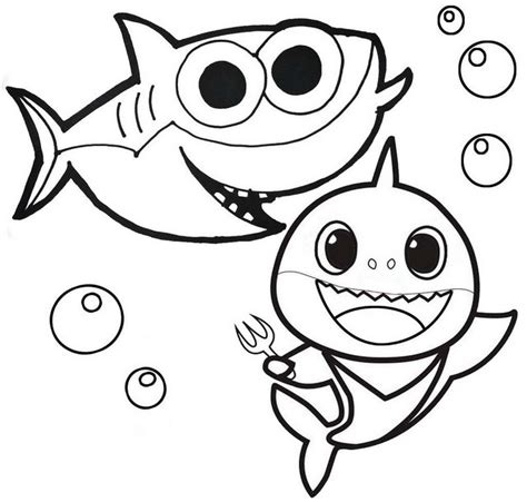baby shark pinkfong coloring sheets  children coloring pages