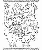 Coloring Llama Pages Pajama Christmas Crayola Drama La Printable Party Lama Color Fa Birthday Holiday Cute Llamas Happy Colouring Sheets sketch template