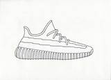 Drawing Adidas Yeezy Shoes Boost Pages Template 350 Coloring Sketch Drawings Printable V2 Sheets Trainers Paintingvalley Choose Board sketch template
