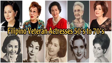 Filipino Veteran Actresses Classic 50s To 70s Then And Now Youtube