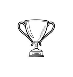 trophy cup icon outline style royalty  vector image