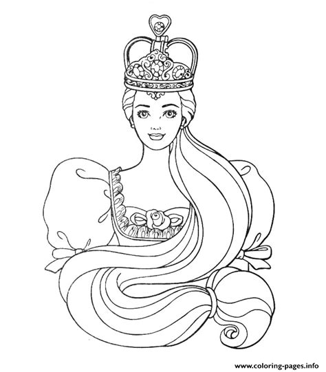 girls  barbie queenc coloring page printable