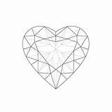 Diamond Heart Drawing Tattoo Shaped Shape Gem Tattoos Diamonds Cut Geometric Drawings Getdrawings Tatouage Paintingvalley Choose Printable Designs Supply Gemstone sketch template