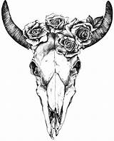 Tattoo Cow Skull Tattoos Tattoosplendours sketch template