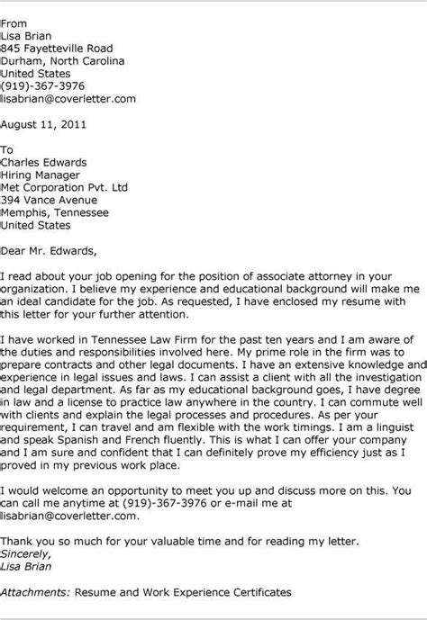 attorney cover letter samples