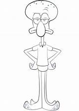 Coloring Squidward Pages Spongebob Clipart Comments Library sketch template