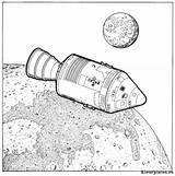 Ruimtevaart Apollo Geschiedenis Raumfahrt Maan Ausmalbilder Bereikte Ausmalbild sketch template