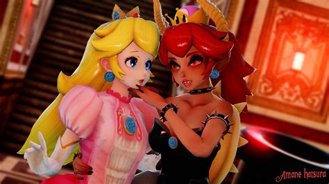 mmd tda ~ peach and bowsette ~ peach bowser by amanehatsura on deviantart