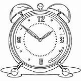 Clock Printable Alarm Coloring Cartoonized Clip Wecoloringpage sketch template
