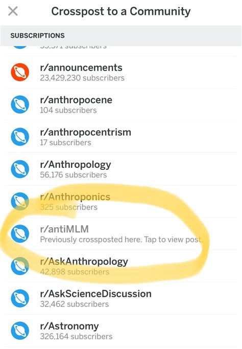 The Reddit App Prevents Users From Cross Posting Something