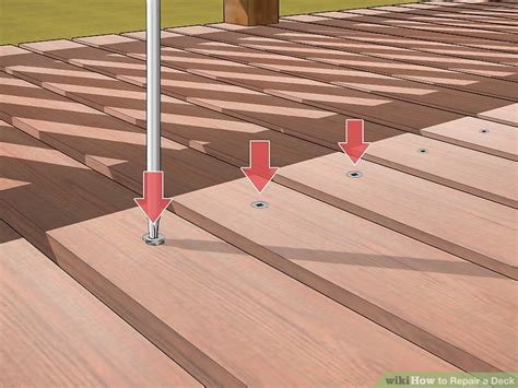 simple ways  repair  deck wikihow