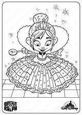 Coloring Pages Princess Disney Vanellope Printable Ralph Wreck Whatsapp Tweet Email sketch template