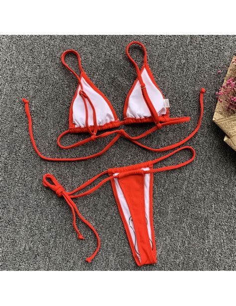 Textured Red Microkini