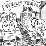 Steam Kleurplaat Trein Printables Diesels Thomasthetankenginefriends Trains Percy sketch template