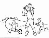 Playing Coloring Kids Pages Soccer Dad Children Family Drawing Play Printable American Dads Az Aptitude სურათეი Popular Coloringhome sketch template