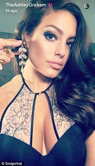 ashley graham shows off her curves in lingerie on snapchat