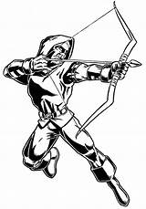 Marvel Flecha Archer Heroes Heros Kolorowanki Iverson Allen Dzieci sketch template