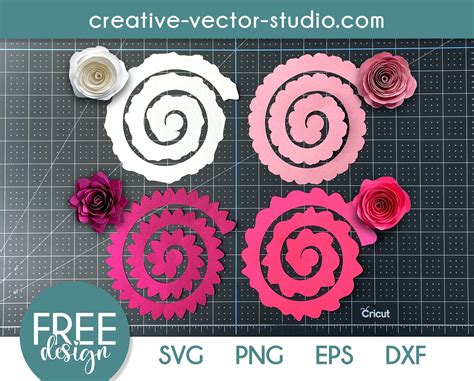 rolled flowers svg  rolled paper flower templates