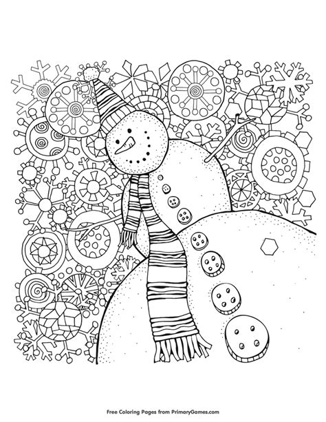 winter coloring pages adults  freeda qualls coloring pages