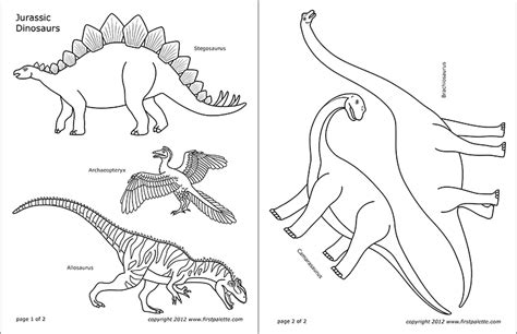 Jurassic Dinosaurs Free Printable Templates And Coloring