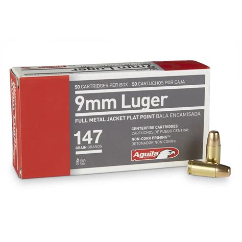 aguila ammo mm luger fmjfp  grain  rounds  mm ammo  sportsmans guide