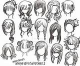 Animie Hairs sketch template