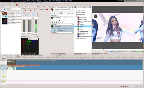 kde video editor kdenlive   released    audio mixer global effects