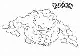 Graveler Coloring Pokemon Pages Printable Kids Color Print sketch template