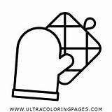 Guantes Colorare Cozimento Cottura Luvas Ultracoloringpages sketch template