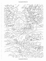 Coloring Pages Adult Barlowe Dot Scenes Country Color sketch template